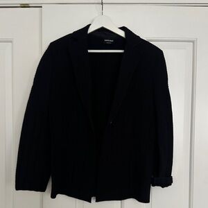 Giorgio Armani Black Textured Blazer Jacket Made in Italy | Minimalist Luxury